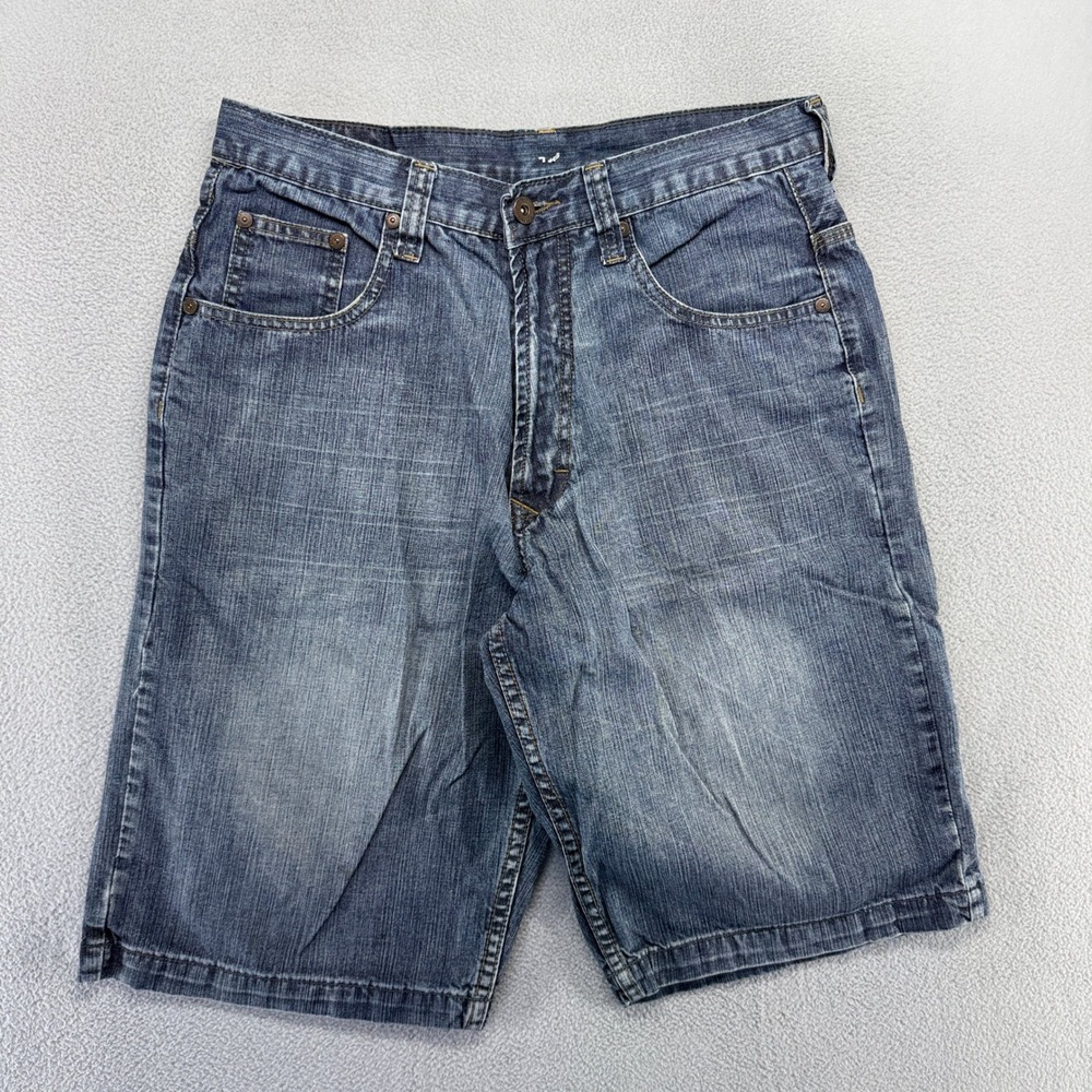 Vintage Flypaper Jean Shorts Mens 30 Blue Jorts Baggy Denim Dark Wash Skater y2k